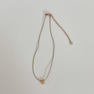 R Gold Choker Necklace